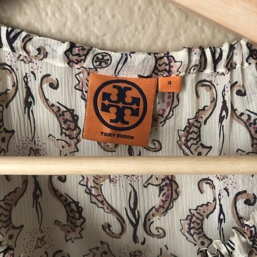 Tory Burch Sophie tunic seahorse print